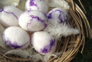 Felted easter eggs