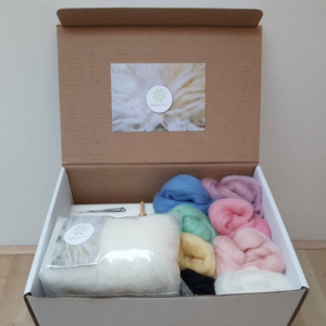 Startpakket naaldvilten voor droog vilten / naaldvilten / prikvilten - pastelkleuren