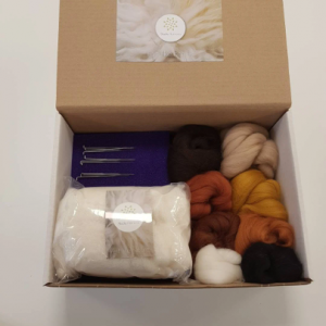 Startpakket naaldvilten voor droog vilten / naaldvilten / prikvilten - aardekleuren
