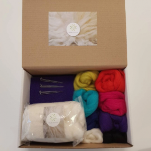 Startpakket naaldvilten voor droog vilten / naaldvilten / prikvilten - Bright, heldere kleuren