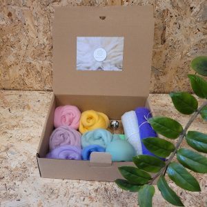 Startpakket natvilten – maak je eigen vilt!  Pastelkleuren