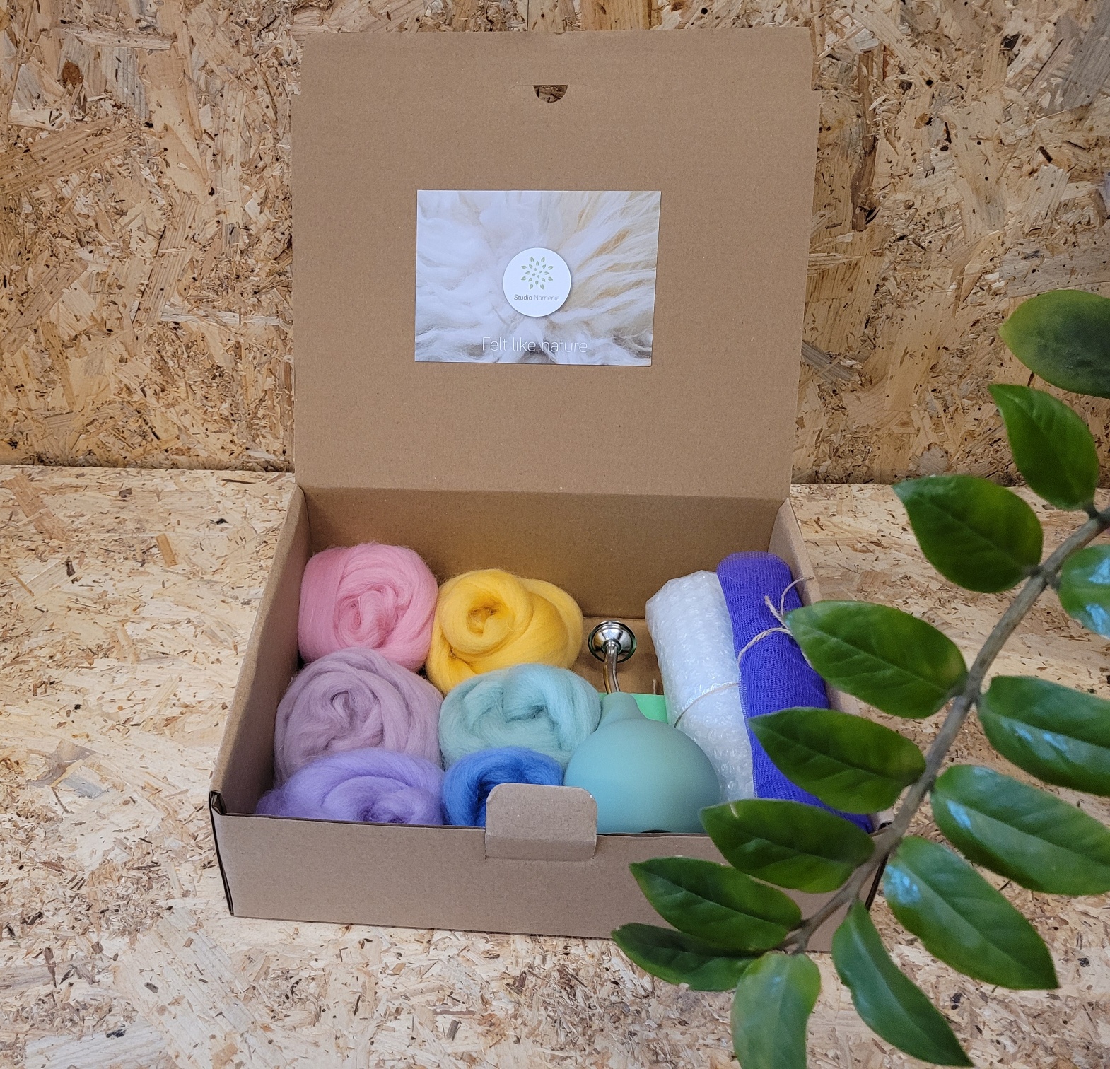 Startpakket natvilten – maak je eigen vilt! Pastelkleuren