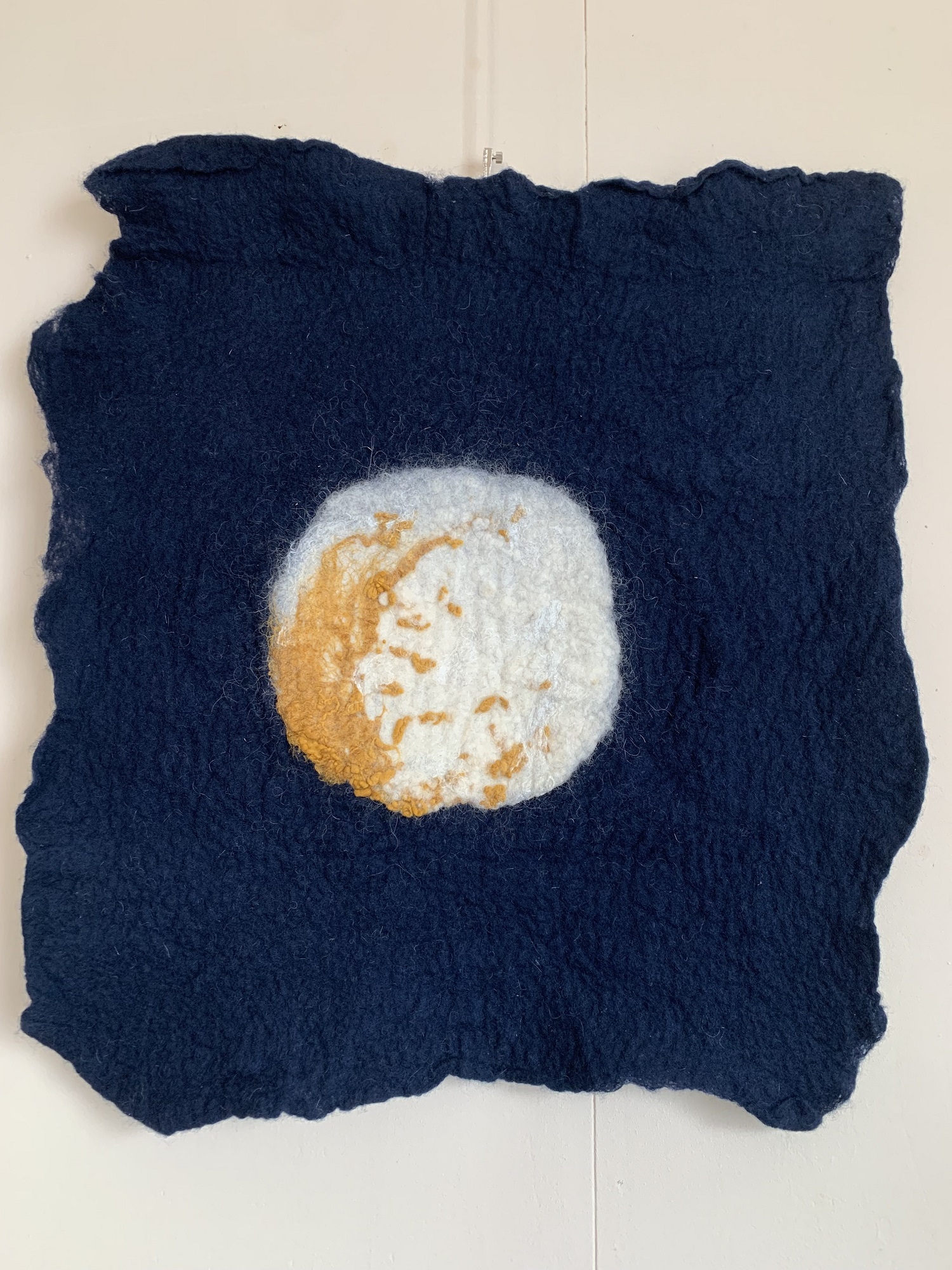 Wandkleed van wol 'Verlicht' 60 x 60 cm ( verkocht)