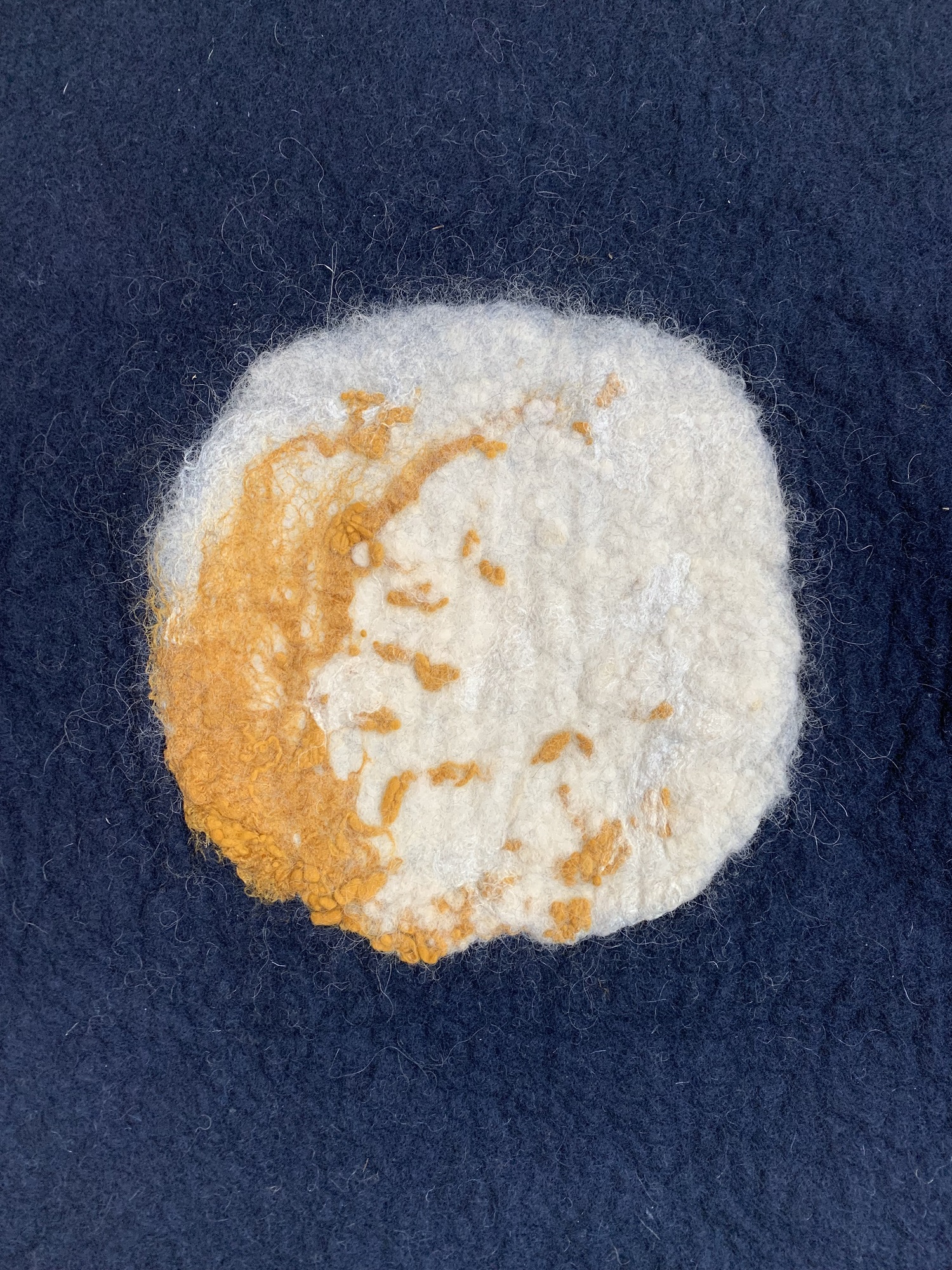 Wandkleed van wol 'Verlicht' 60 x 60 cm ( verkocht) - Afbeelding 3
