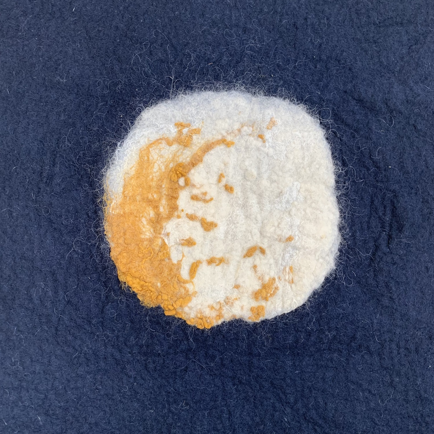 Wandkleed van wol 'Verlicht' 60 x 60 cm ( verkocht) - Afbeelding 6