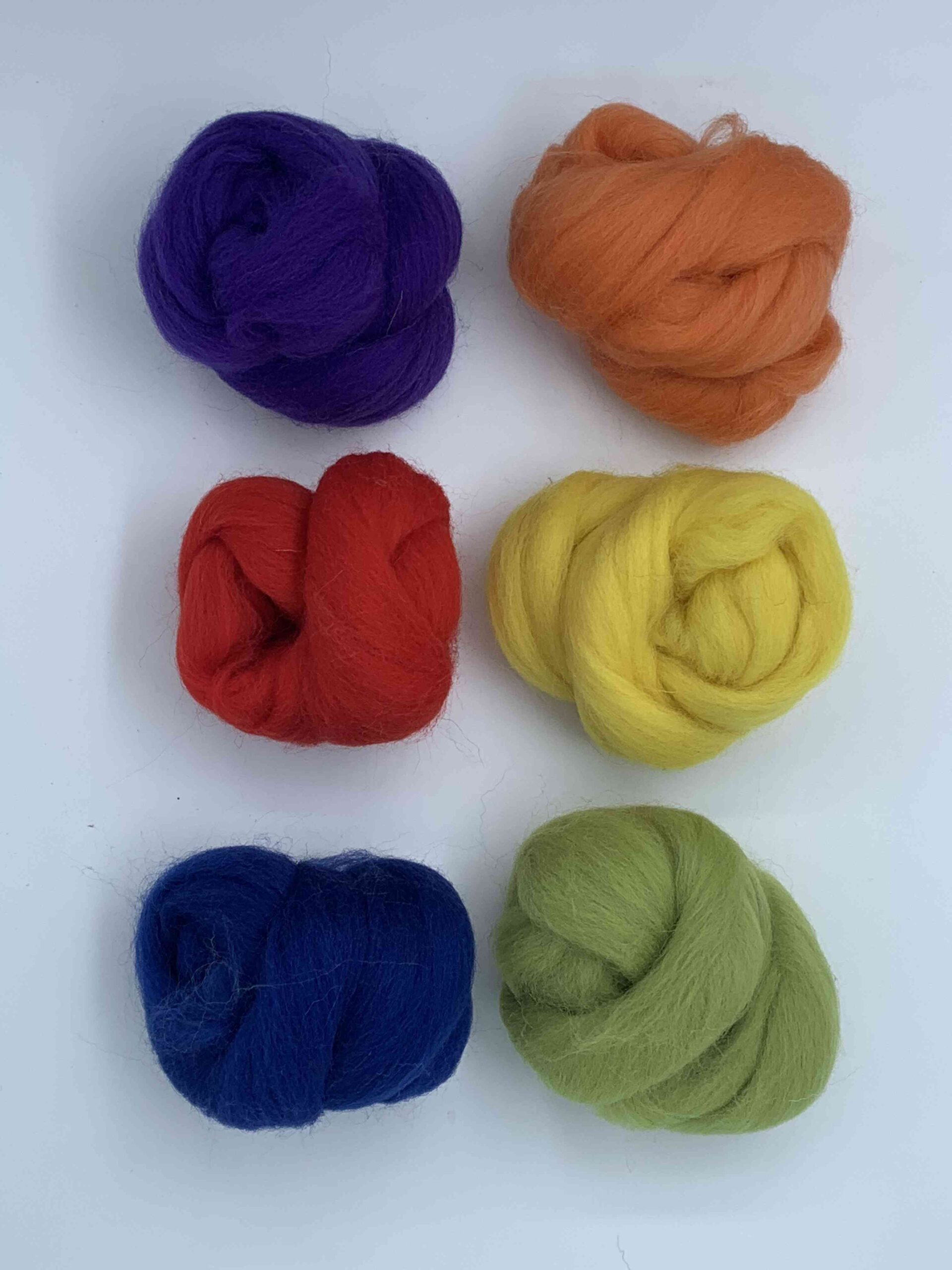 Startpakket naaldvilten voor droog vilten / naaldvilten / prikvilten - Regenboog - Afbeelding 3