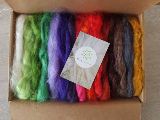 Zijdevezel - cadeaubox 15 kleuren
