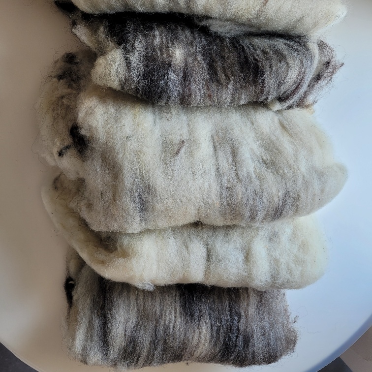 Kaardvlies mix ongeverfd 500 gram - Afbeelding 3