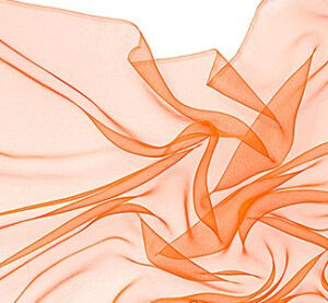 Zijden sjaal chiffon 180 x 55 cm abrikoos