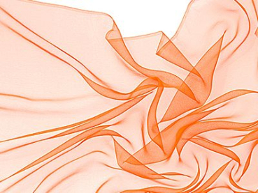 Zijden sjaal chiffon 180 x 55 cm abrikoos