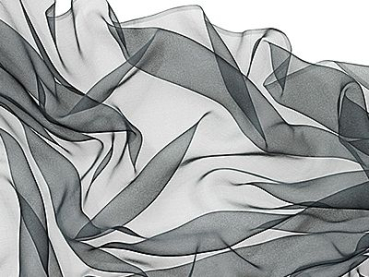 Zijden sjaal chiffon 180 x 55 cm antraciet