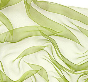 Zijden sjaal chiffon 180 x 55 cm appelgroen