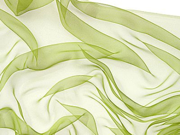 Zijden sjaal chiffon 180 x 55 cm appelgroen