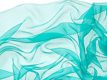 Zijden sjaal chiffon 180 x 55 cm laguneblauw