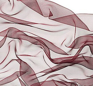 Zijden sjaal chiffon 180 x 55 cm bordeaux