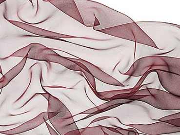 Zijden sjaal chiffon 180 x 55 cm bordeaux