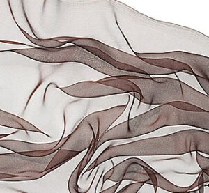 Zijden sjaal chiffon 180 x 55 cm bruin
