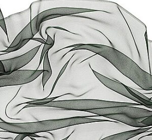 Zijden sjaal chiffon 180 x 55 cm dennengroen