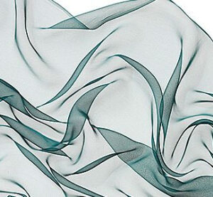 Zijden sjaal chiffon 180 x 55 cm petrol