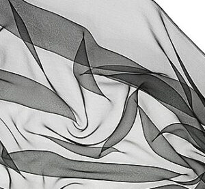 Zijden sjaal chiffon 180 x 55 cm donkergroen