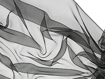 Zijden sjaal chiffon 180 x 55 cm donkergroen