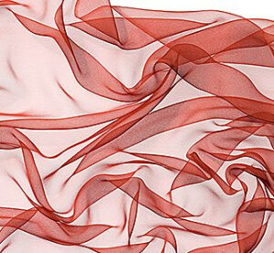 Zijden sjaal chiffon 180 x 55 cm herfstbruin