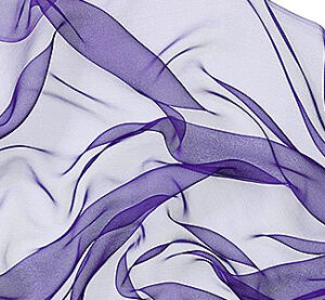 Zijden sjaal chiffon 180 x 55 cm paars