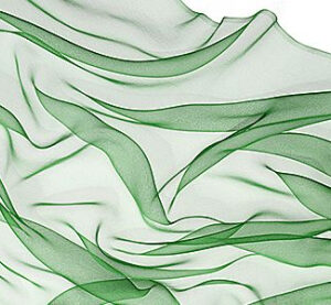 Zijden sjaal chiffon 180 x 55 cm voorjaarsgroen