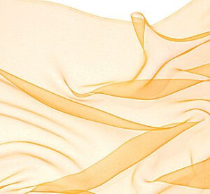Zijden sjaal chiffon 180 x 55 cm warm geel